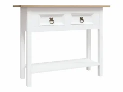 Clicnbuy Mesa consola Corona Range de pino mexicano 90x34,5x73 cm Blanco Online