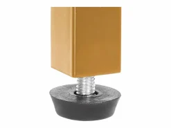 Mesa Consola de Cristal SucceBuy de 2 Niveles, Mesita Auxiliar con Tablero de Cristal Templado, Patas de Hierro y Dispositivo Antivuelco, Dorada Dorado Online