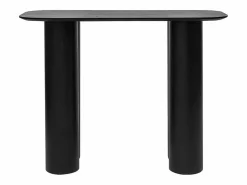 Mesa consola de diseño de madera negra 100 cm FOLEEN^Miliboo Clearance