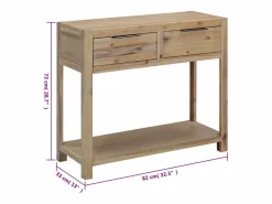 Mesa consola de madera maciza de acacia 82x33x73 cm^vidaxl Clearance