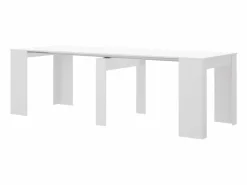 Vente-unique Mesa consola extensible para 10 personas - 4 extensiones - Color: - ONEGA Blanco New