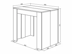 Skraut Home Mesa Extensible|Mesa Consola extensible, 302x90x77cm, Para 14 comensales, Comedor y cocina, Roble