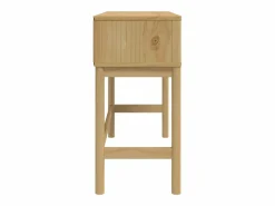 Clicnbuy Mesa consola FLORO madera maciza de pino marrón 89,5x36,5x73 cm Marru00f3n New