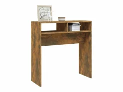Mesa consola madera contrachapada roble ahumado 78x30x80 cm^Clicnbuy Best