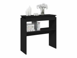 Clicnbuy Mesa consola madera contrachapada 80x30x80 cm Negro Hot