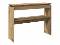 Mesa consola madera de ingeniería roble artesanal 102x30x80 cm^Clicnbuy Outlet