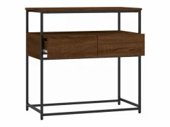 Mesa consola madera de ingeniería marrón roble 75x40x75 cm^vidaxl Outlet