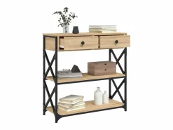 Mesa consola madera de ingeniería roble Sonoma 75x28x75 cm^Clicnbuy