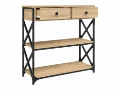 Mesa consola madera de ingeniería roble Sonoma 75x28x75 cm^Clicnbuy