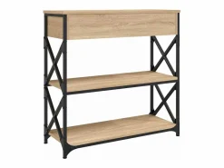 Mesa consola madera de ingeniería roble Sonoma 75x28x75 cm^Clicnbuy