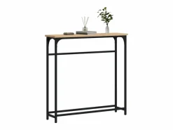 Clicnbuy Consola|Mesa consola madera de ingeniería roble Sonoma 75x19,5x75 cm