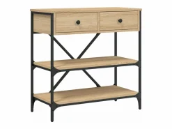 Mesa consola madera de ingeniería roble Sonoma 75x34,5x75 cm^Clicnbuy Outlet
