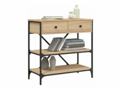 Mesa consola madera de ingeniería roble Sonoma 75x34,5x75 cm^Clicnbuy Outlet
