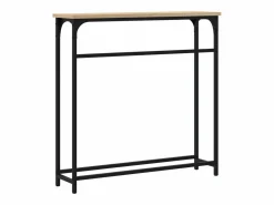 Mesa consola roble Sonoma 75x19,5x75 cm madera de ingeniería^vidaxl