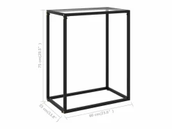 Clicnbuy Mesa consola vidrio templado 60x35x75 cm Transparente New