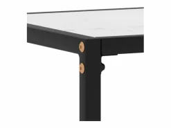 Clicnbuy Mesa consola vidrio templado 80x35x75 cm Blanco Outlet