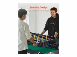 Billar|Mesa de Air Hockey, SucceBuy 4 en 1, 122 cm, para Jugar al Air Hockey, al Futbolín, al Tenis de Mesa y al Billar