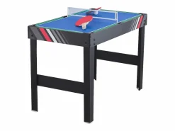Billar|Mesa de Air Hockey, SucceBuy 4 en 1, 122 cm, para Jugar al Air Hockey, al Futbolín, al Tenis de Mesa y al Billar