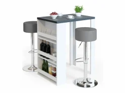 Vicco Mesa de bar antracita/blanco 57x80x106 Gris antracita Hot