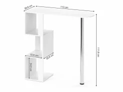 Vicco Mesa de bar 113x39.8x111.8 vincent Blanco New