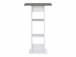 Clicnbuy Mesa de bar color y gris antracita 60x60x110 cm Blanco New