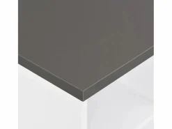 Clicnbuy Mesa de bar color y gris antracita 60x60x110 cm Blanco New