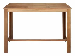 Clicnbuy Mueble Bar|Mesa de bar de madera de acacia maciza 150x70x105 cm