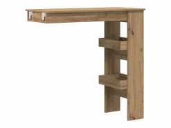 Clicnbuy Mesa de bar de pared contrachapada roble artisan 102x45x103,5cm Marru00f3n New