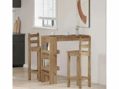 Clicnbuy Mesa de bar de pared contrachapada roble artisan 102x45x103,5cm Marru00f3n New