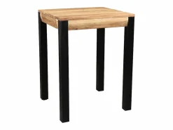 Miliboo Mesa Alta|Mesa de bar extensible en acacia y metal L80-135 cm TRAP