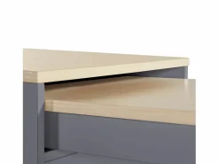 Merax Mesa de bar extensible moderna - 118-180 x 50 x 94,6 cm - con 4 puertas + 6 estantes - MDF - Gris Sale