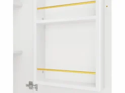 Mesa de bar giratoria con 3 puertas, isla de cocina con almacenaje - tablero extensible (138-204)x39x102 cm - Blanco Best