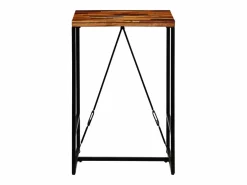 Clicnbuy Mesa de bar madera maciza reciclada 70x70x106 cm Marru00f3n Best