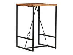 Clicnbuy Mesa de bar madera maciza reciclada 70x70x106 cm Marru00f3n Best