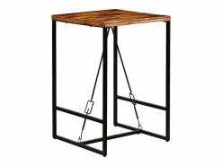 Clicnbuy Mesa de bar madera maciza reciclada 70x70x106 cm Marru00f3n Best