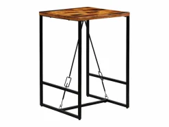 Clicnbuy Mesa de bar madera maciza reciclada 70x70x106 cm Marru00f3n Best