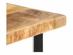 Clicnbuy Mueble Bar|Mesa de bar madera maciza de mango rugosa 120x58x107 cm