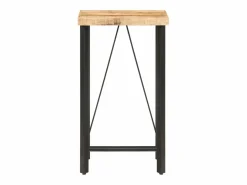 Clicnbuy Mesa Alta|Mesa de bar madera maciza de mango rugosa 60x60x107 cm
