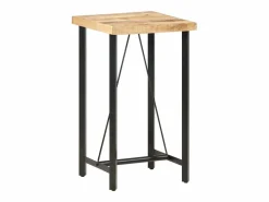Clicnbuy Mesa Alta|Mesa de bar madera maciza de mango rugosa 60x60x107 cm
