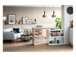 Mesa de bar modulable con almacenaje mate y roble A91 cm MAX^Miliboo Online