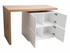 Mesa de bar modulable con almacenaje mate y roble A91 cm MAX^Miliboo Online