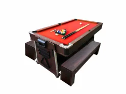 Mesa de billar 7 pies Multijuego Air Hockey + Ping Pong - Stark con bancos^ELITESHOPPING Online