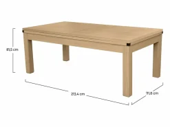 Rendez-Vous Déco Billar|Mesa de billar convertible madera clara alfombra claro - Eddie