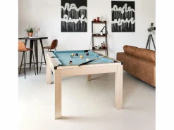 Rendez-Vous Déco Billar|Mesa de billar convertible madera clara alfombra claro - Eddie