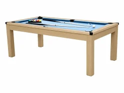 Rendez-Vous Déco Billar|Mesa de billar convertible madera clara alfombra claro - Eddie