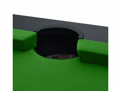 Rendez-Vous Déco Mesa de billar convertible negra con alfombra - Eddie Verde Hot