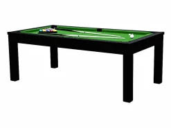 Rendez-Vous Déco Mesa de billar convertible negra con alfombra - Eddie Verde Hot