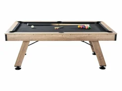 Mesa de Billar Convertible SucceBuy 213 cm - Juego de Mesa de Billar, Tela Negra, para Sala de Juegos Negro Best