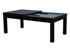 Rendez-Vous Déco Mesa de billar convertible negra con alfombra - Eddie Gris