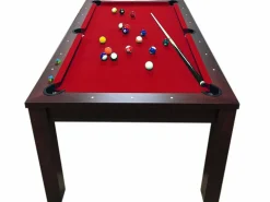 ELITESHOPPING Billar|Mesa de billar convertible roja de 7 pies - Estia